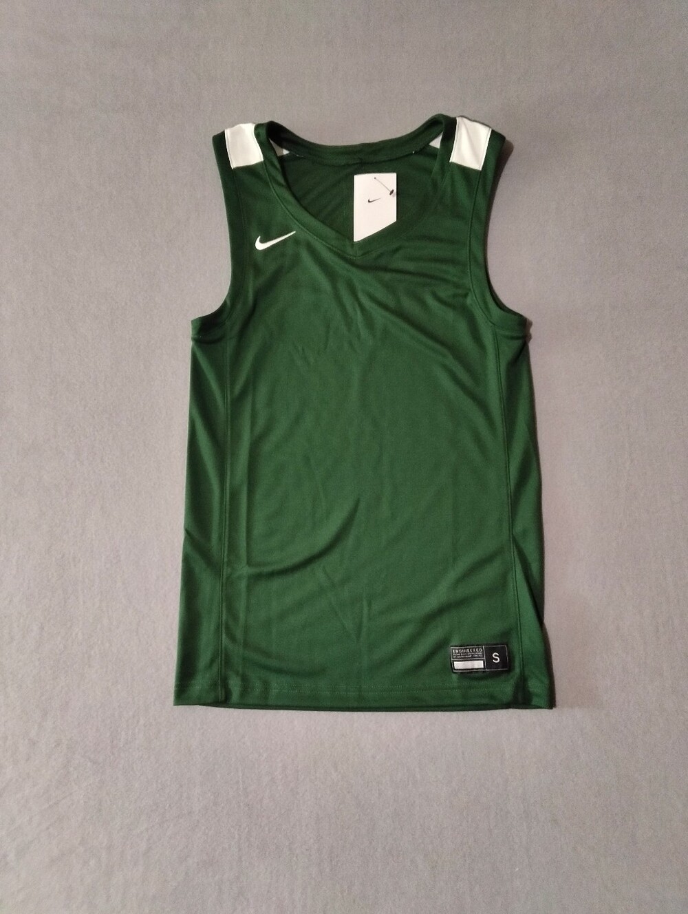 Nike Dri-Fit Overtime Basketball Jersey Green White DN6594-342 Men's Small NWT